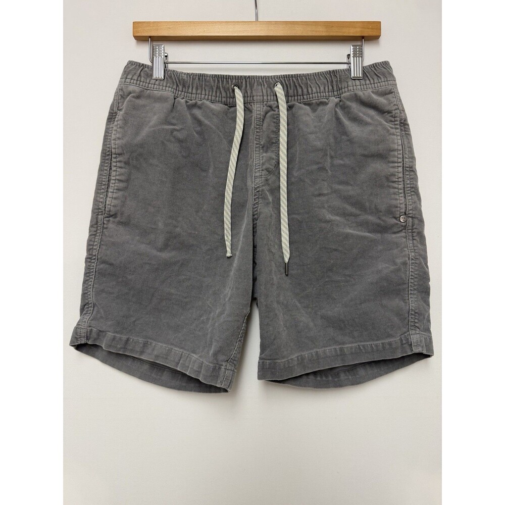 Vuori Shorts Mens Small Gray Optimist Corduroy Elastic Waist Drawstring V385